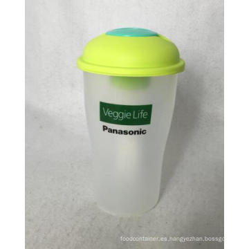 BPA Free Vegetable and Fruit Use Ensalada Shaker Cup con tenedor